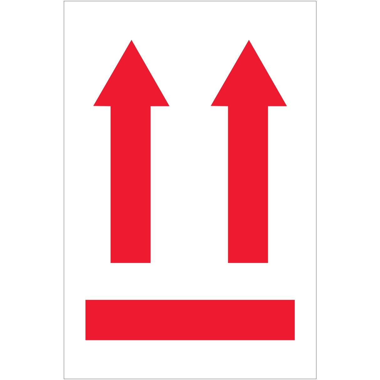 4 x 6" - (two up arrows over red bar) Labels