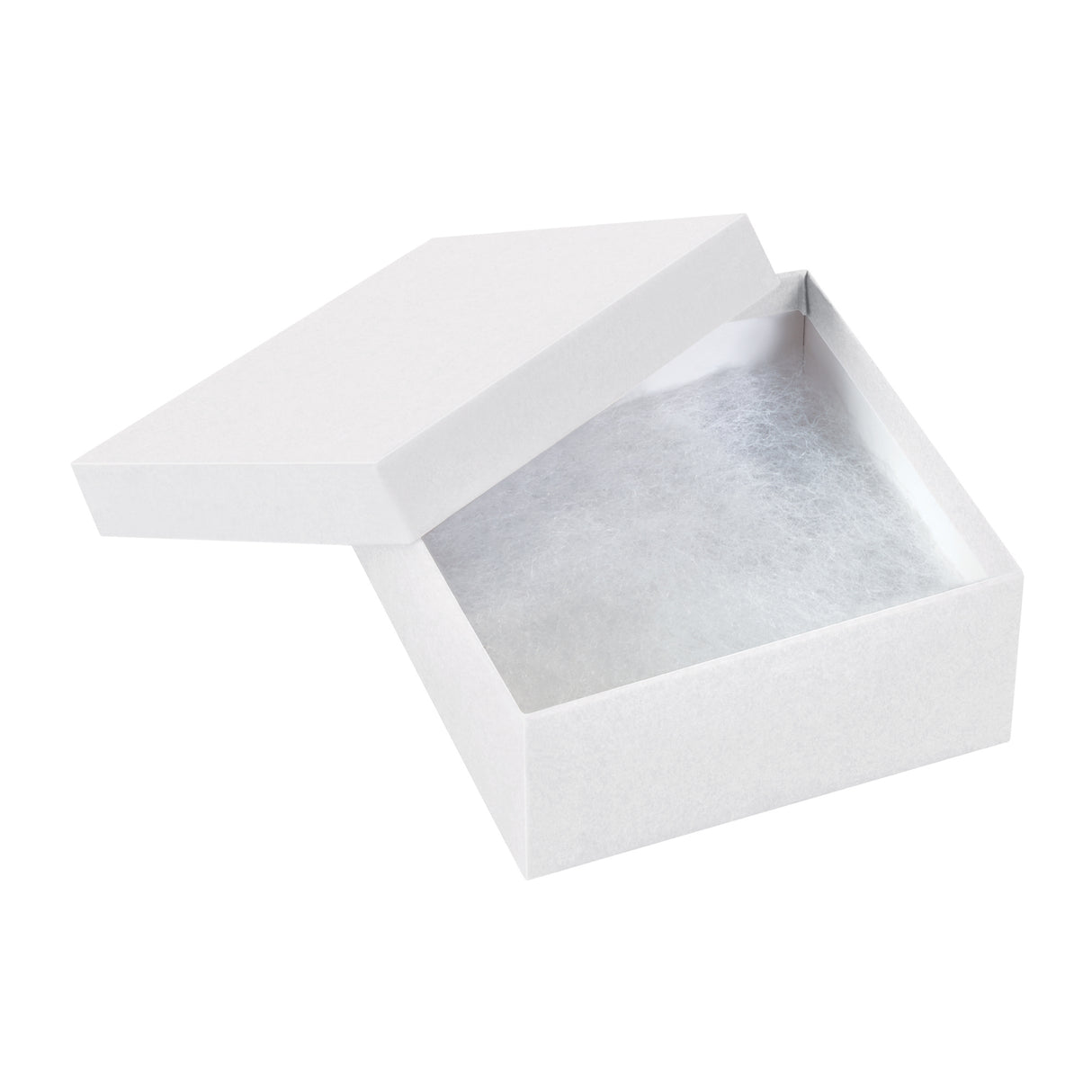 3 1/2 x 3 1/2 x 1 1/2" White Jewelry Boxes