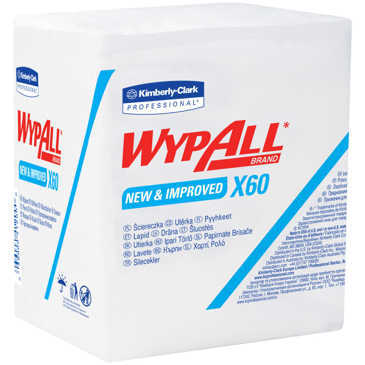 Kimberly Clark® WypALL® X60 1/4 Fold Industrial Wipers Bulk Pack