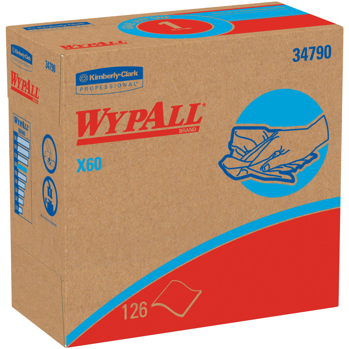 Kimberly Clark® WypALL® X60 9.1 x 16.8" Industrial Wipers Dispenser Box