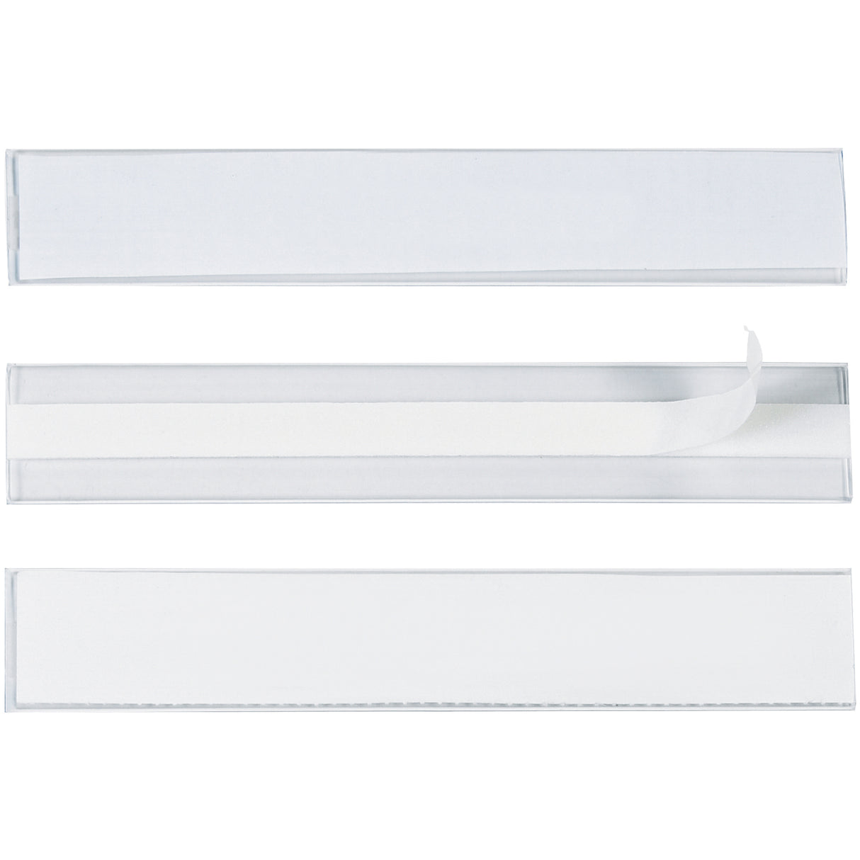 1 x 6" Hol-Dex® Self-Adhesive Plastic Label Holders