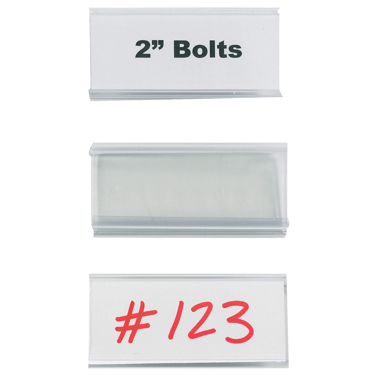 3 x 1 5/16" Wire-Rac™ Snap-On Label Holders