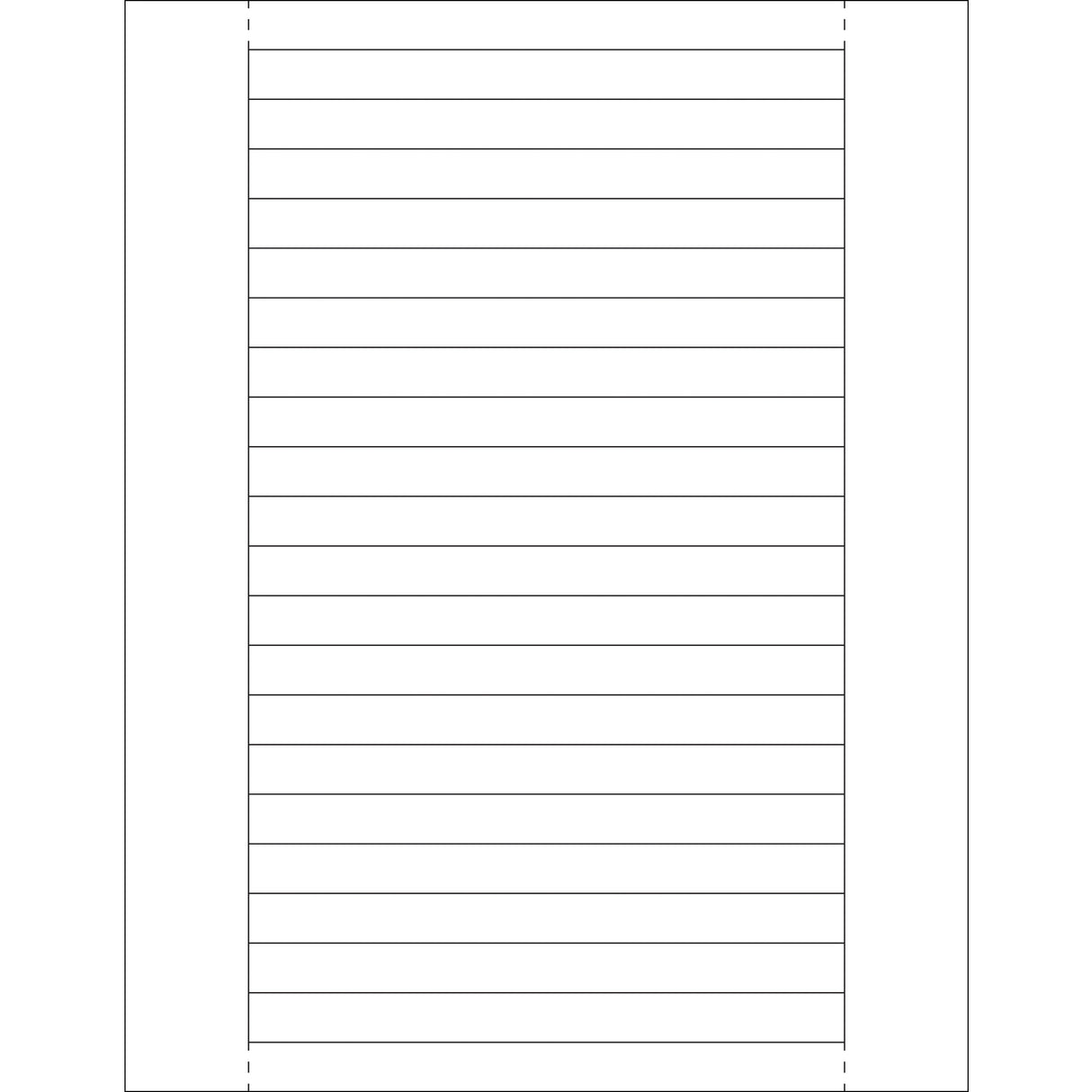 1/2 x 6" Plastic Label Holder Insert Cards