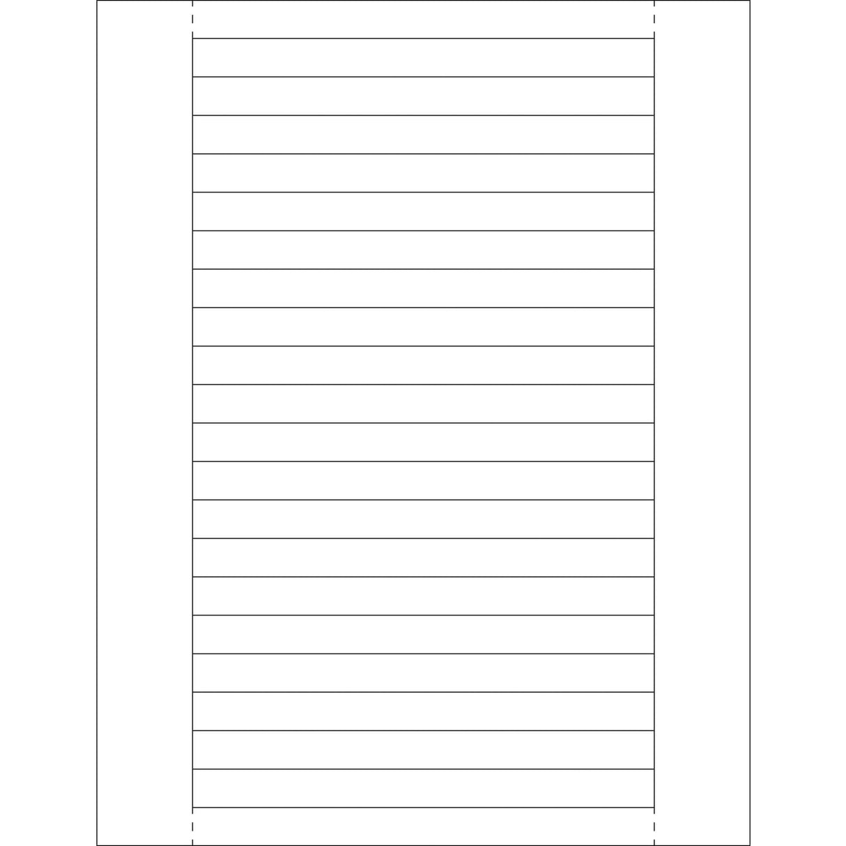 1/2 x 6" Plastic Label Holder Insert Cards