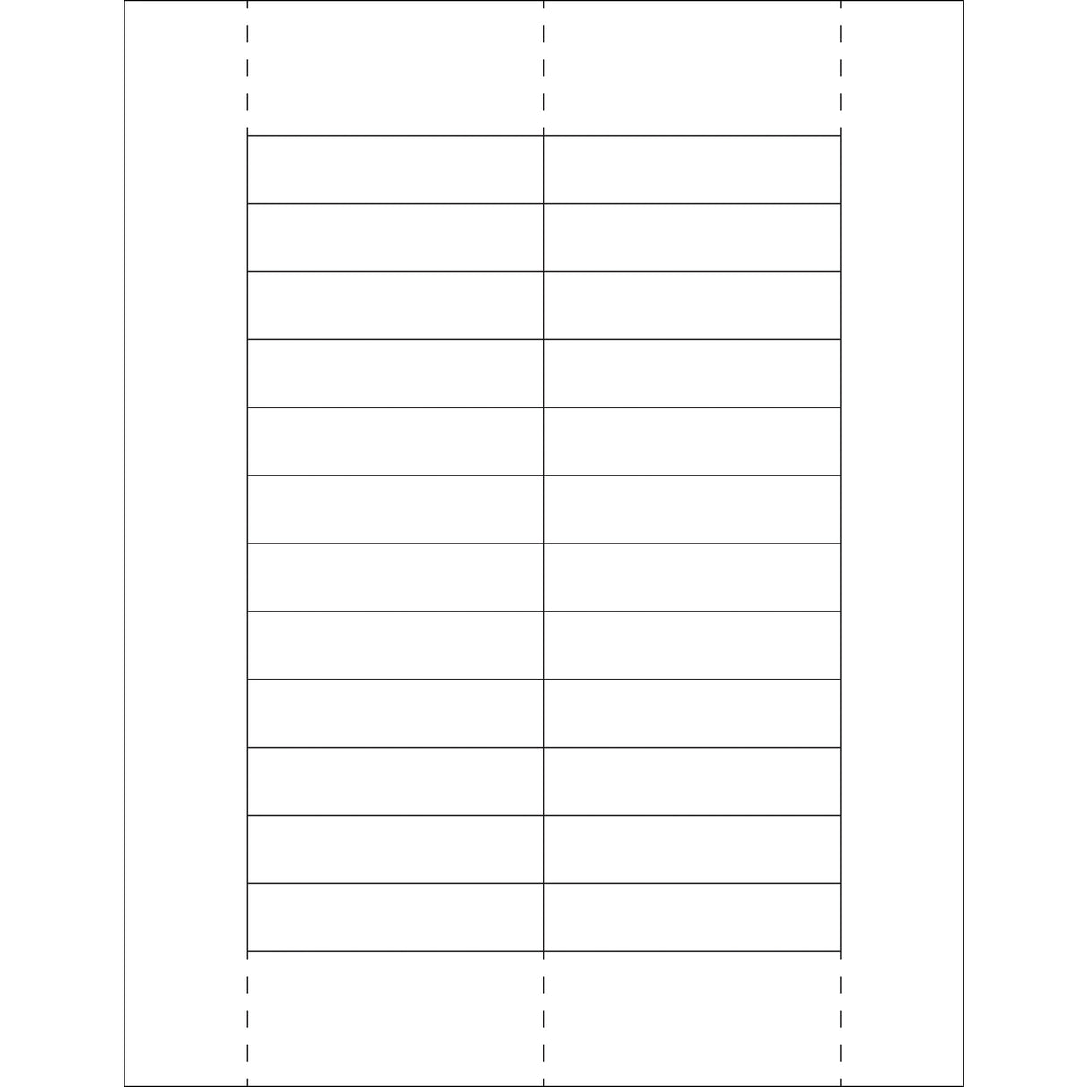 11/16 x 3" Plastic Label Holder Insert Cards