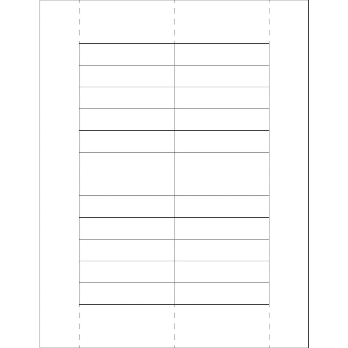 11/16 x 3" Plastic Label Holder Insert Cards