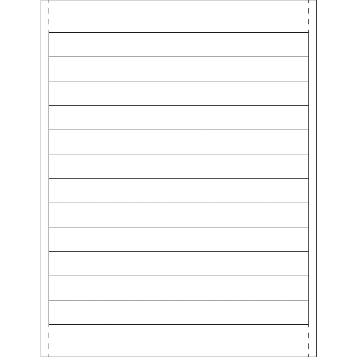 3/4 x 8" Plastic Label Holder Insert Cards