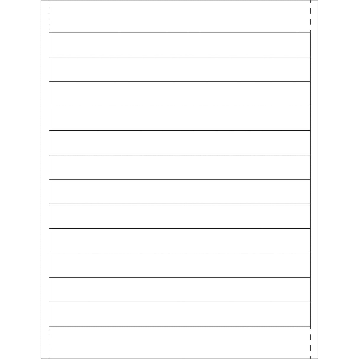 3/4 x 8" Plastic Label Holder Insert Cards