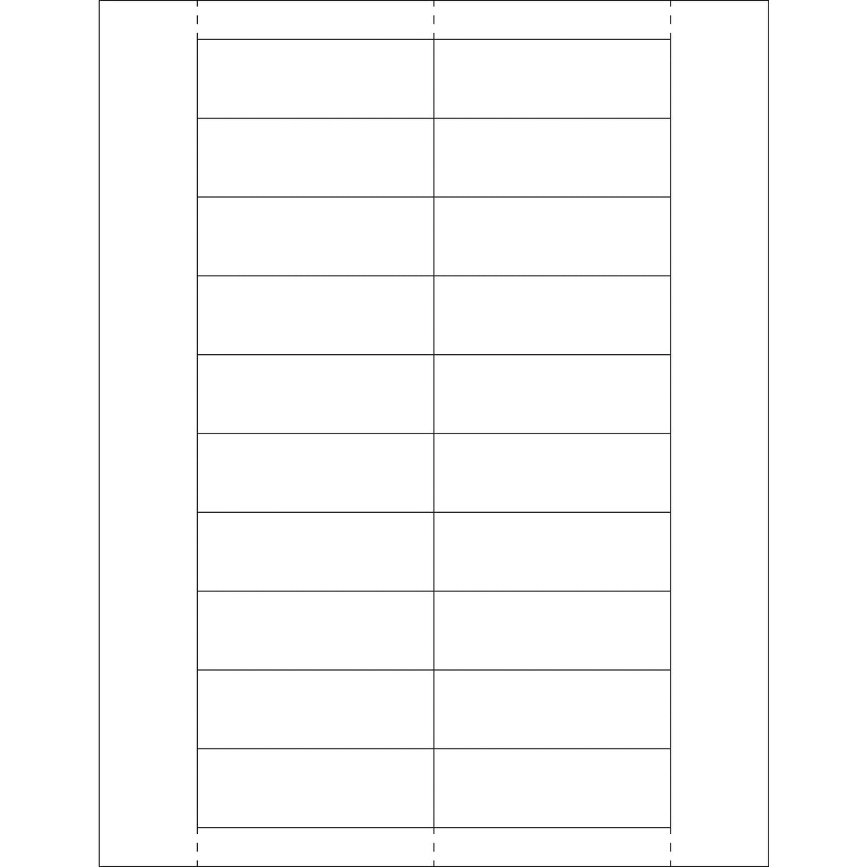 1 x 3" Plastic Label Holder Insert Cards