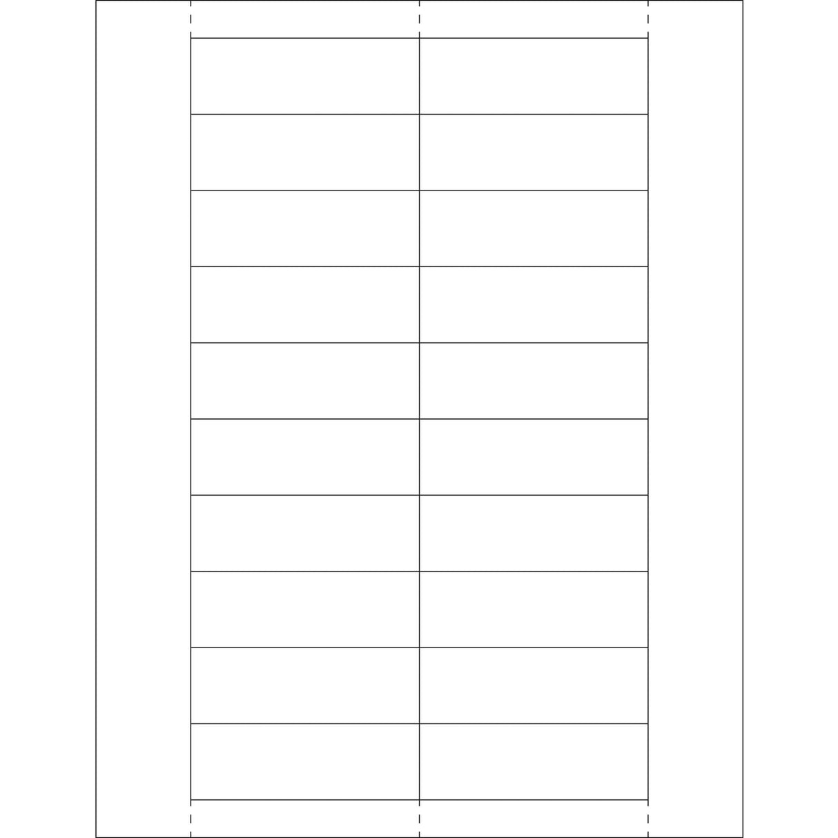 1 x 3" Plastic Label Holder Insert Cards