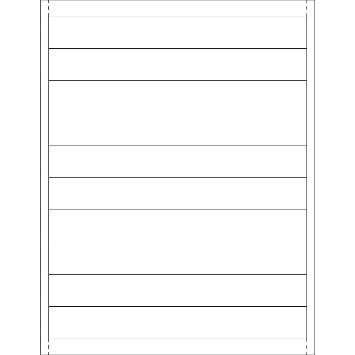 1 x 8" Plastic Label Holder Insert Cards