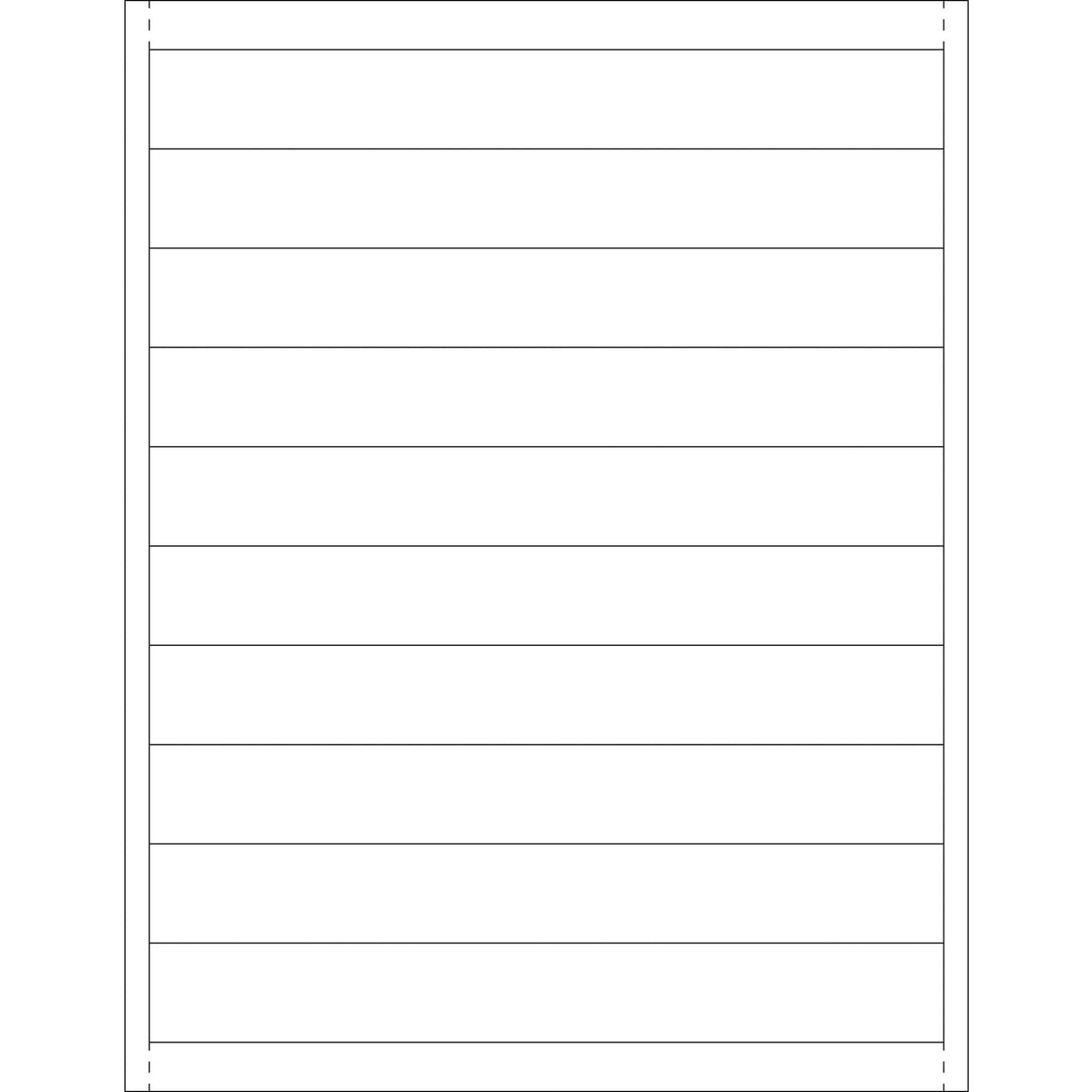 1 x 8" Plastic Label Holder Insert Cards