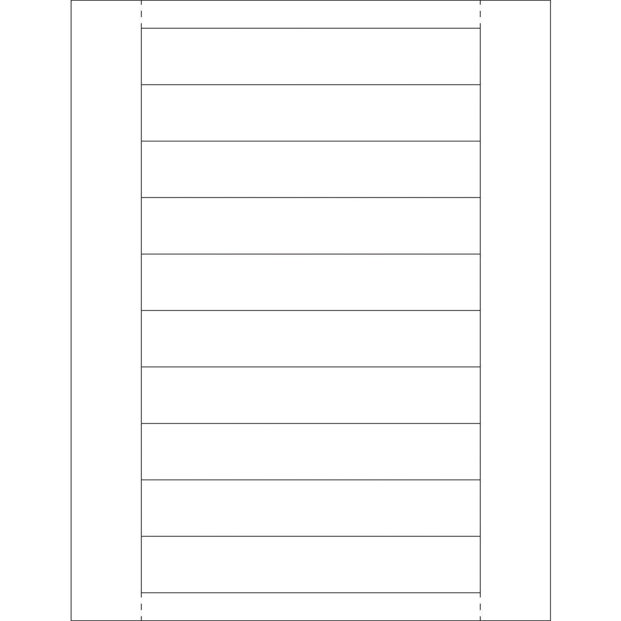 1 x 6" Plastic Label Holder Insert Cards