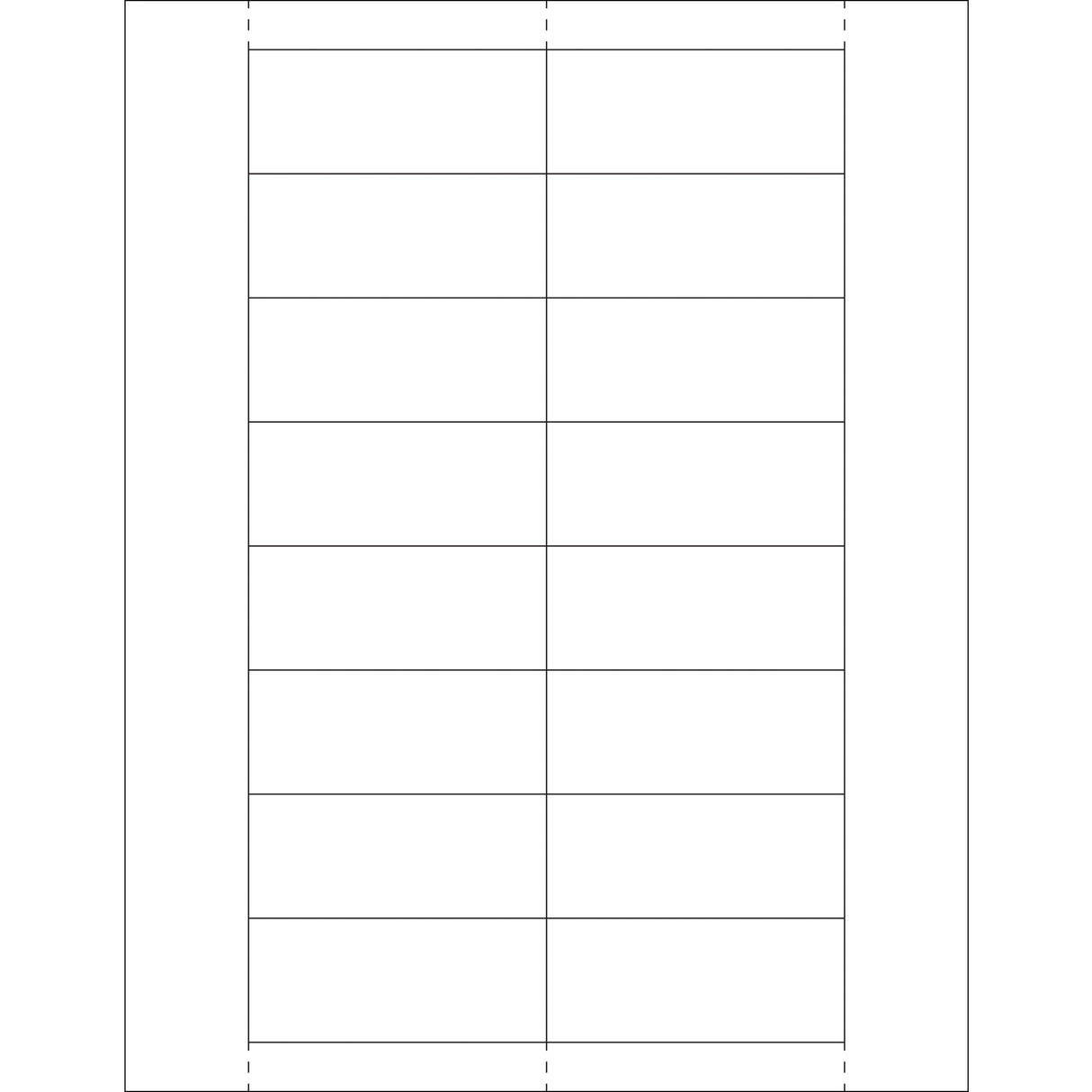 1 1/4 x 3" Plastic Label Holder Insert Cards