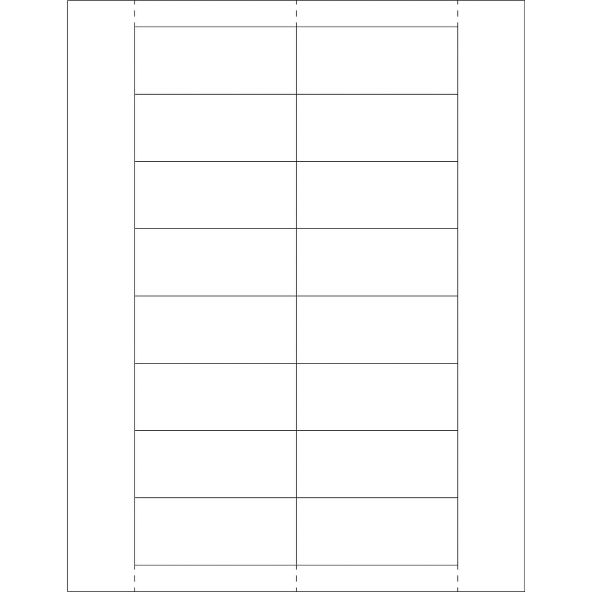 1 1/4 x 3" Plastic Label Holder Insert Cards