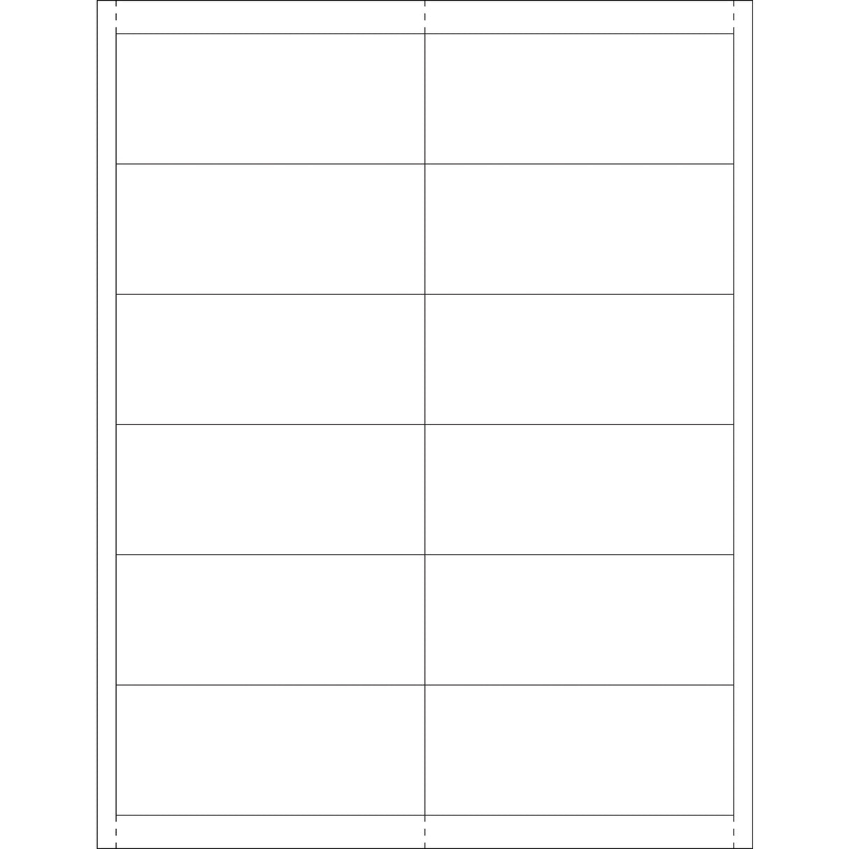 1 11/16 x 4" Plastic Label Holder Insert Cards