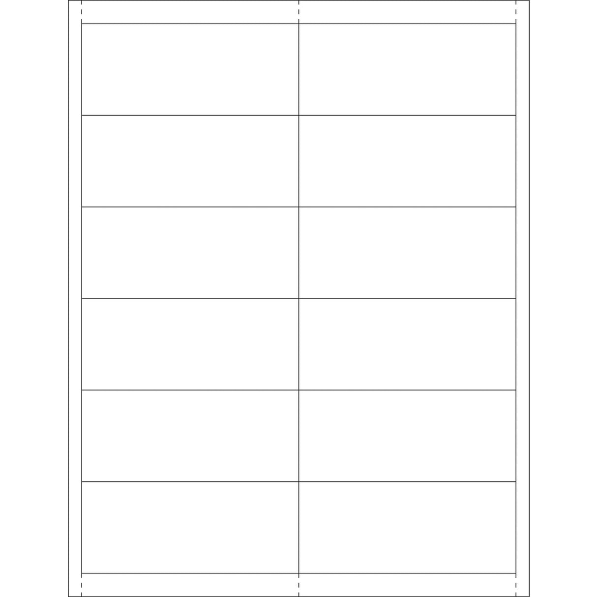 1 11/16 x 4" Plastic Label Holder Insert Cards