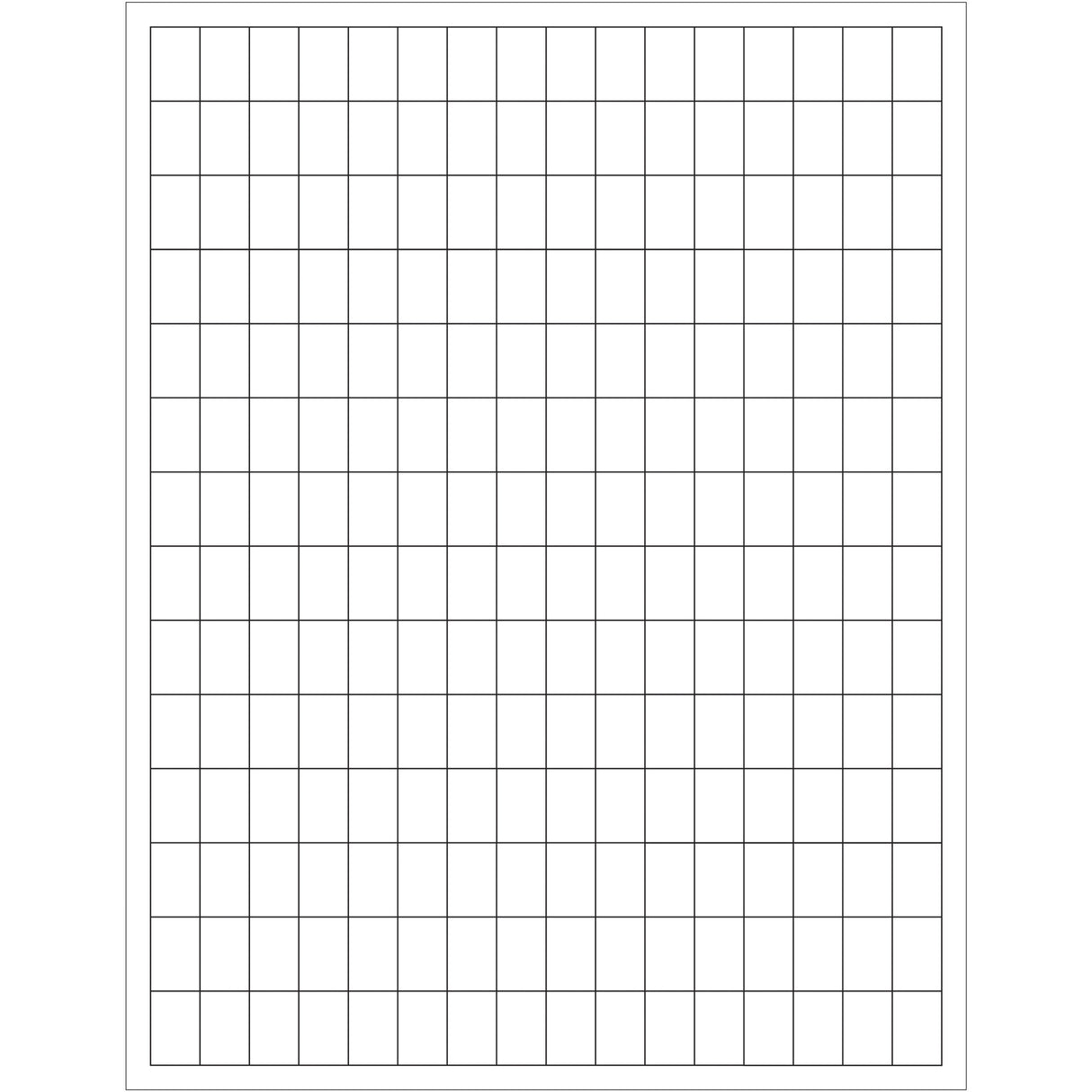 1/2 x 3/4" White Rectangle Laser Labels