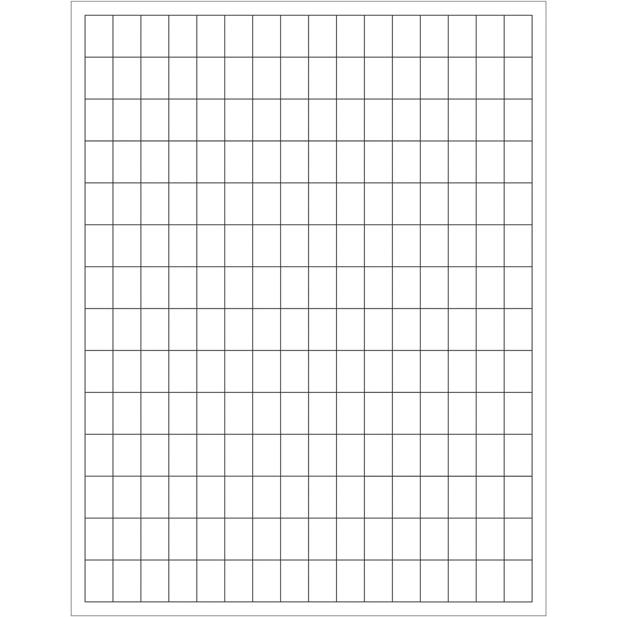 1/2 x 3/4" White Rectangle Laser Labels