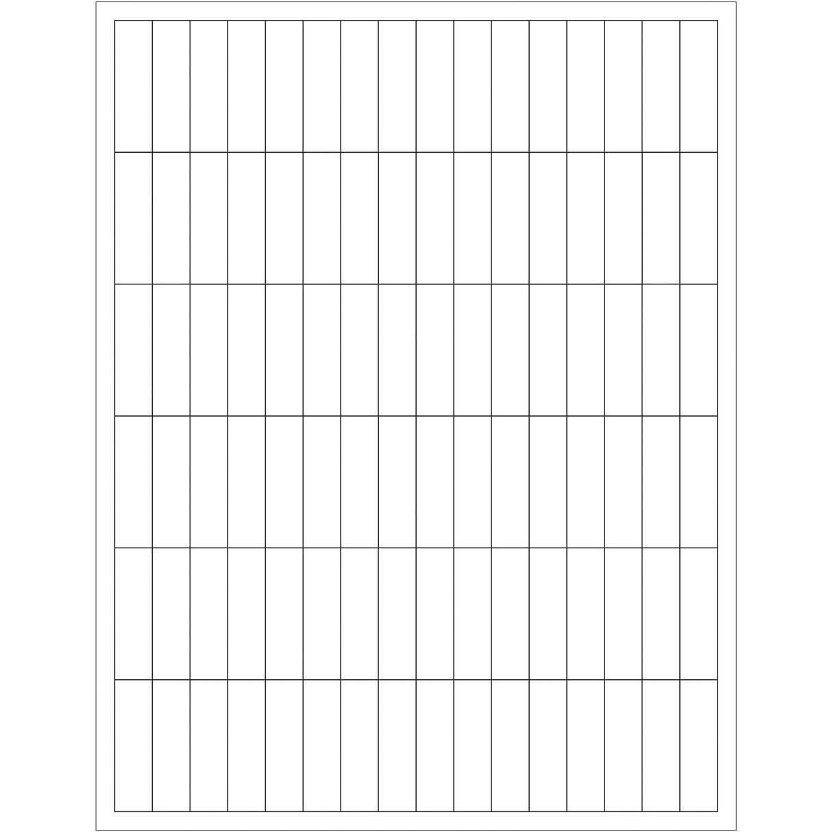 1/2 x 1 3/4" White Rectangle Laser Labels