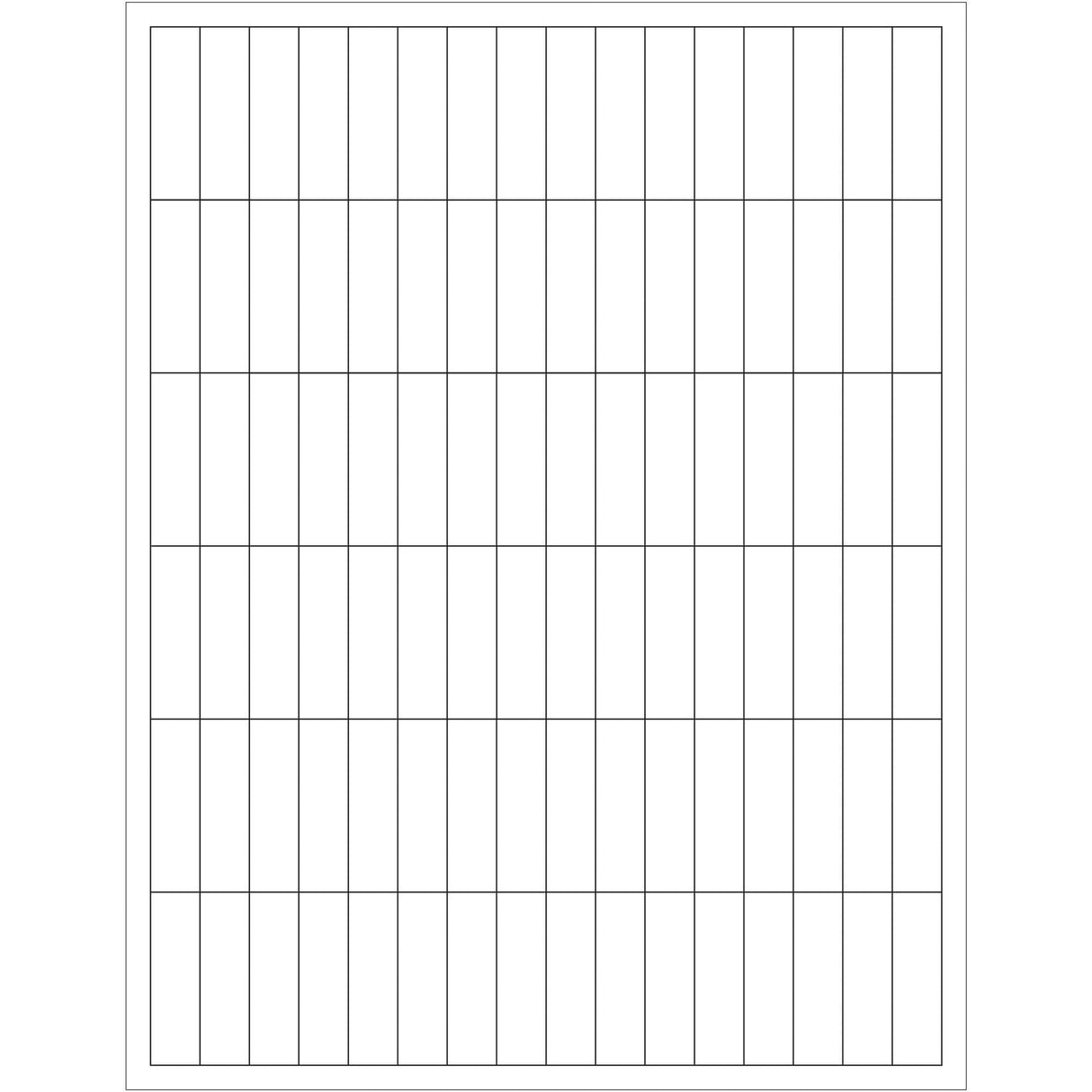 1/2 x 1 3/4" White Rectangle Laser Labels