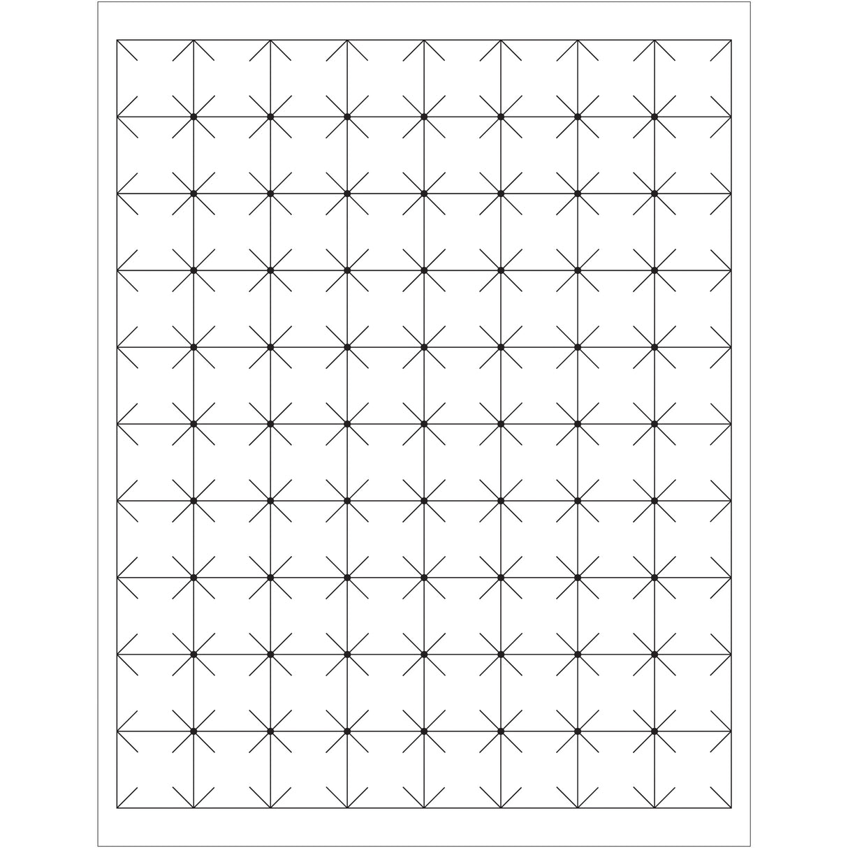 1 x 1" White Rectangle Security Slit Laser Labels