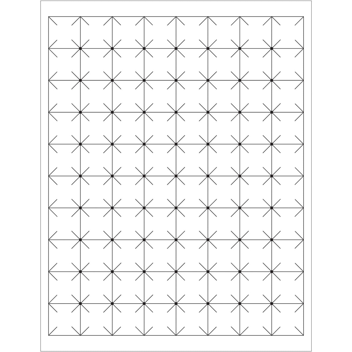 1 x 1" White Rectangle Security Slit Laser Labels