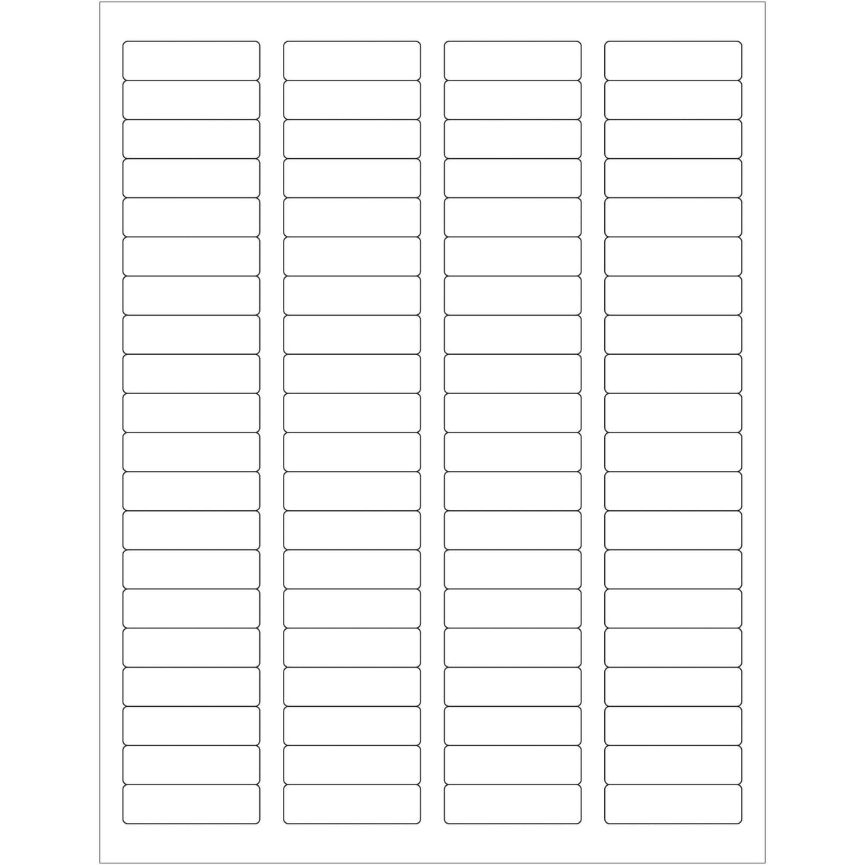 1 3/4 x 1/2" White Rectangle Laser Labels - Master Case