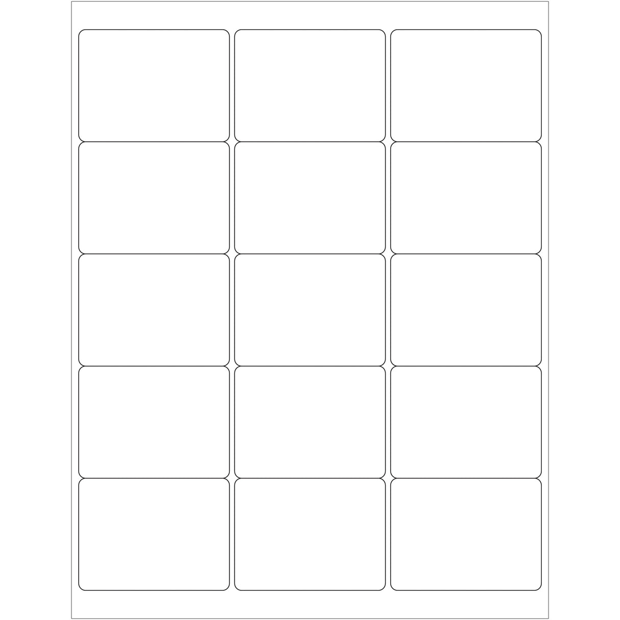 2.6875 x 2" White Rectangle Laser Labels