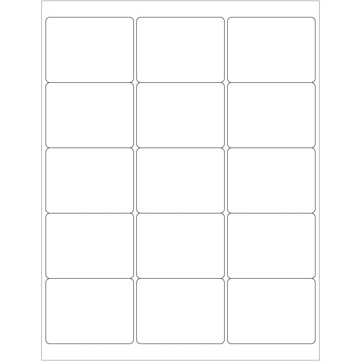 2.6875 x 2" White Rectangle Laser Labels