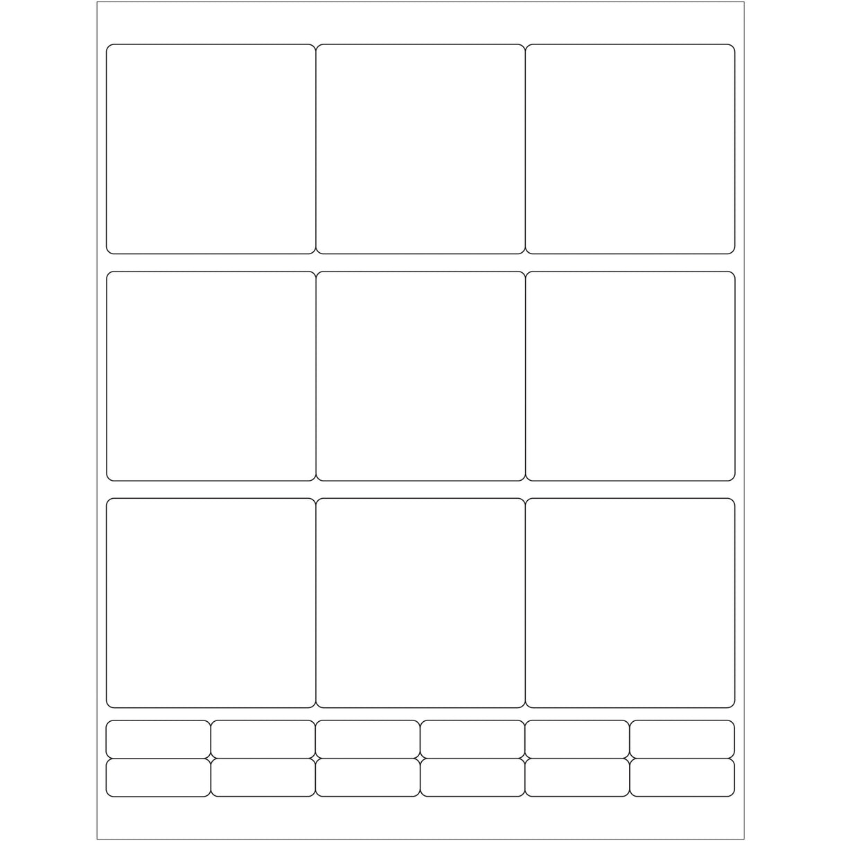 2 3/4 x 2 3/4" White Rectangle Laser Labels