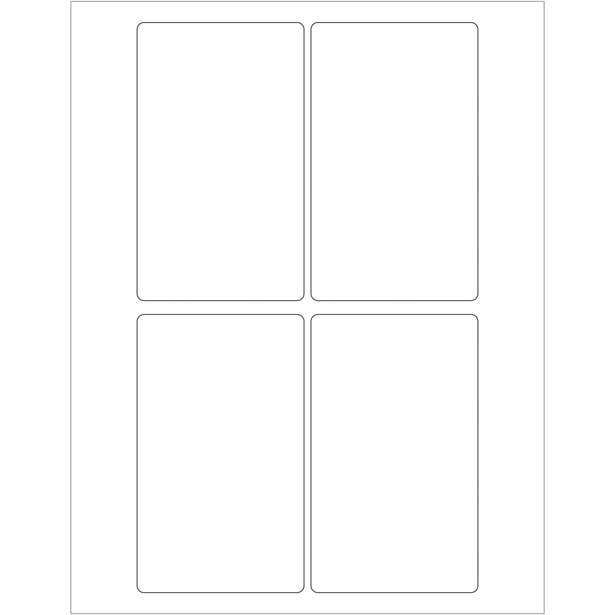 3 x 5" White Rectangle Laser Labels