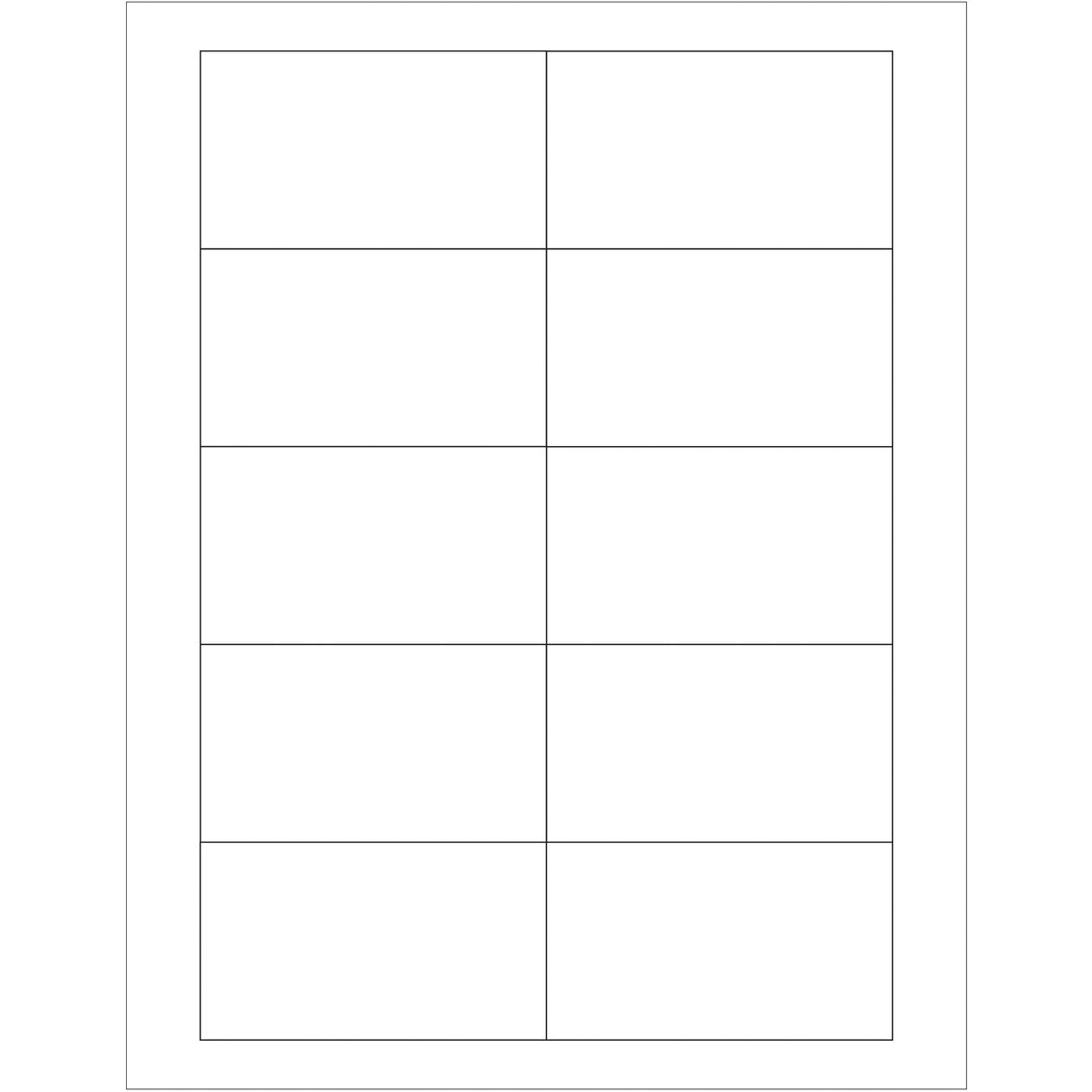 3 1/2 x 2" White Rectangle Laser Labels