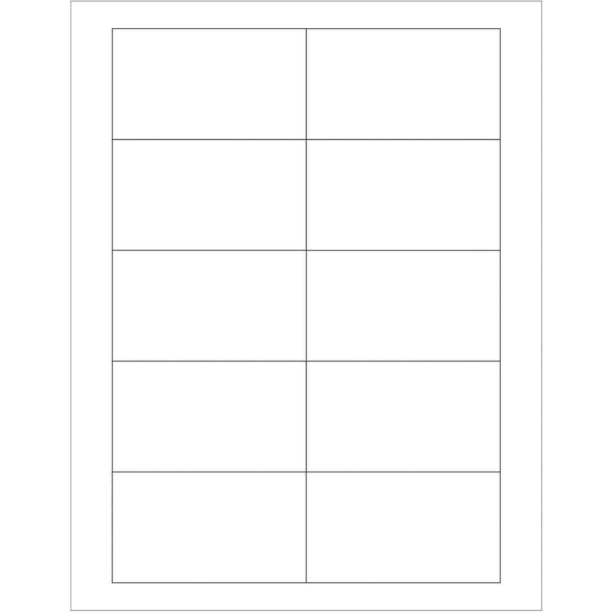 3 1/2 x 2" White Rectangle Laser Labels