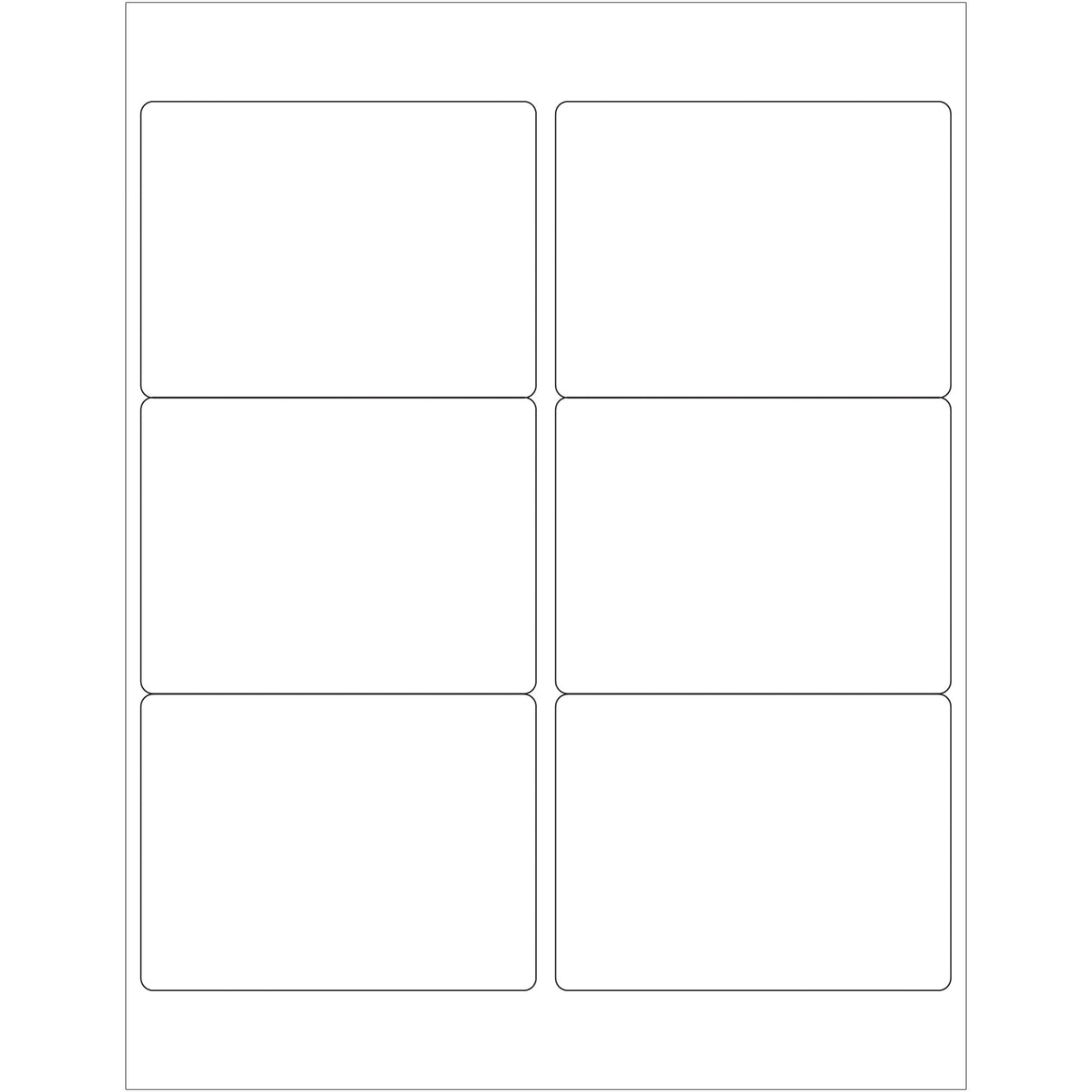 4 x 3" White Rectangle Laser Labels