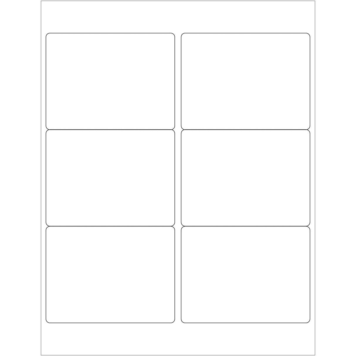 4 x 3" White Rectangle Laser Labels
