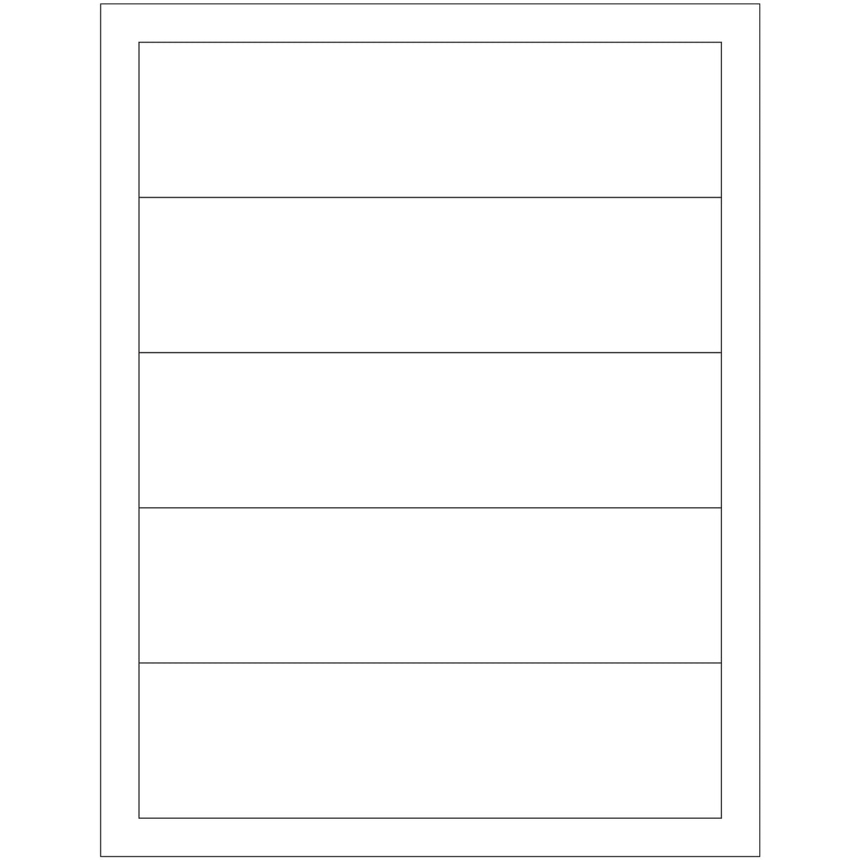 7 1/2 x 2" White Rectangle Laser Labels