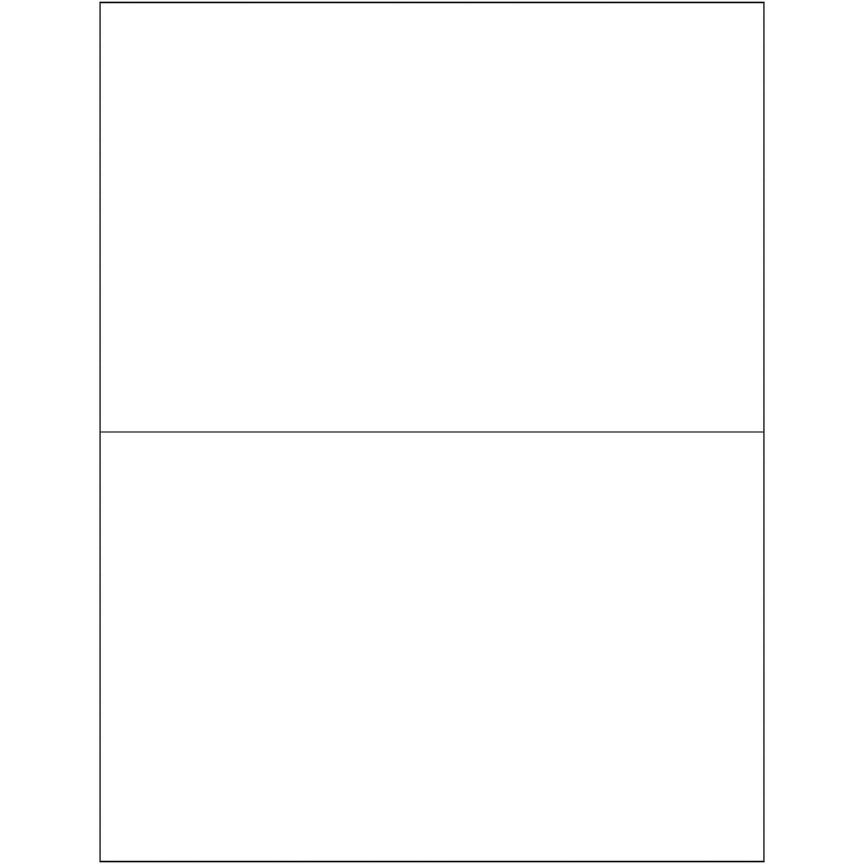 8 1/2 x 5 1/2" White Rectangle Laser Labels
