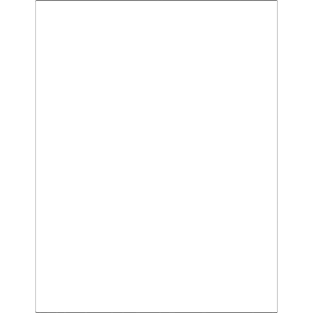 8 1/2 x 11" White Rectangle Laser Labels