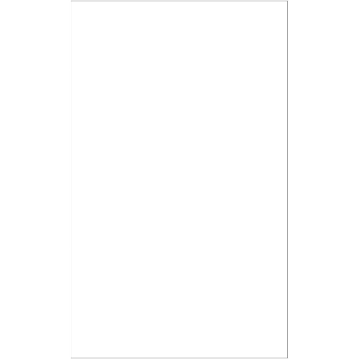 8 1/2 x 14" White Rectangle Laser Labels