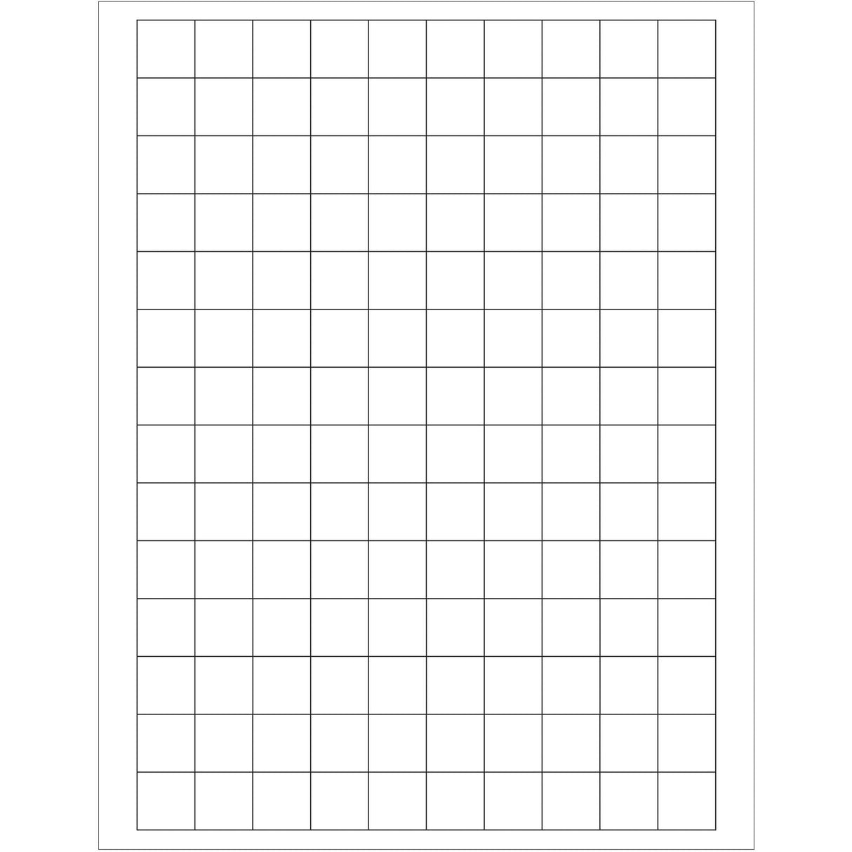 3/4 x 3/4" White Rectangle Laser Labels