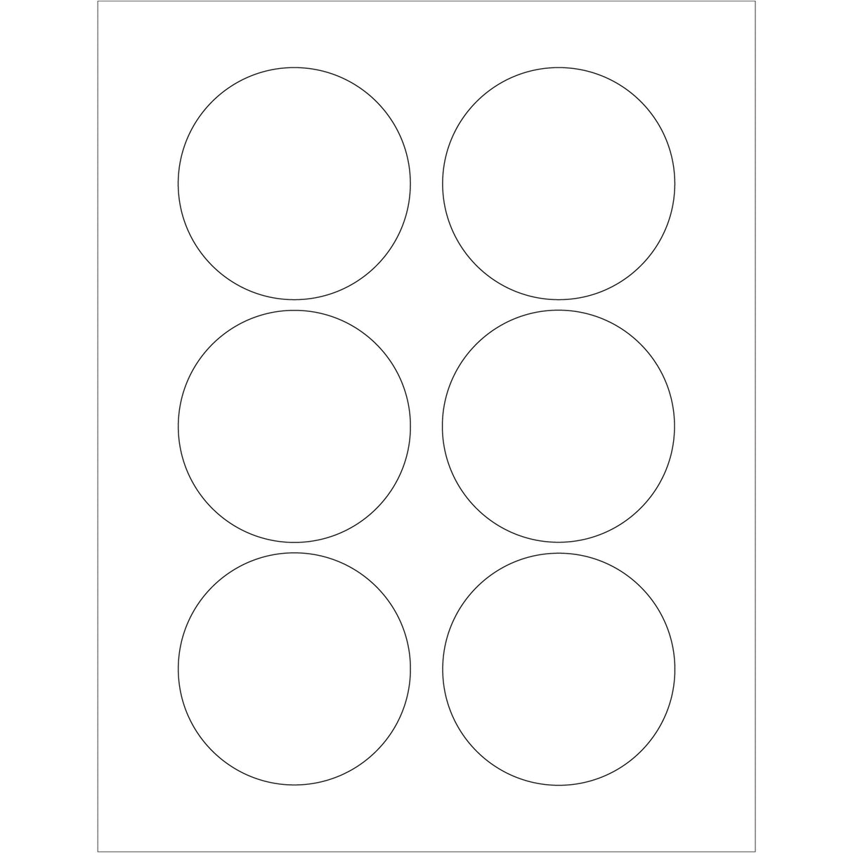 3" White Circle Laser Labels