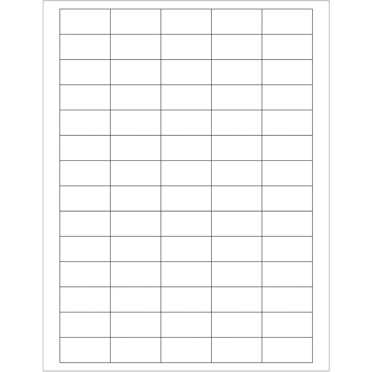 1 1/2 x 3/4" White Rectangle Laser Labels