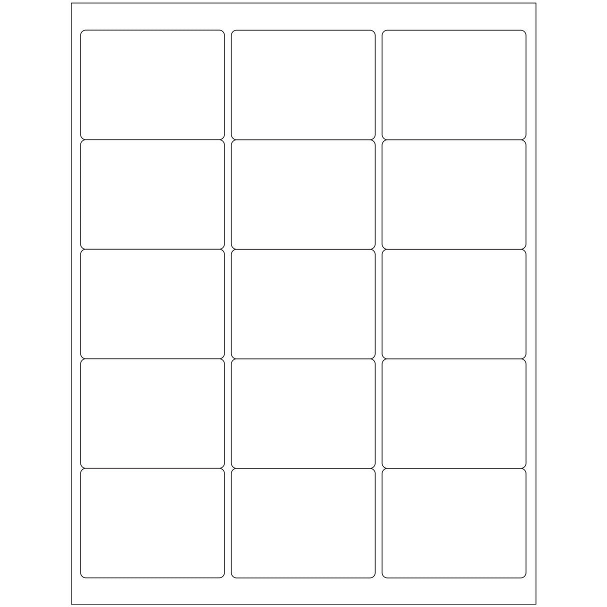 2 5/8 x 2" White Rectangle Laser Labels