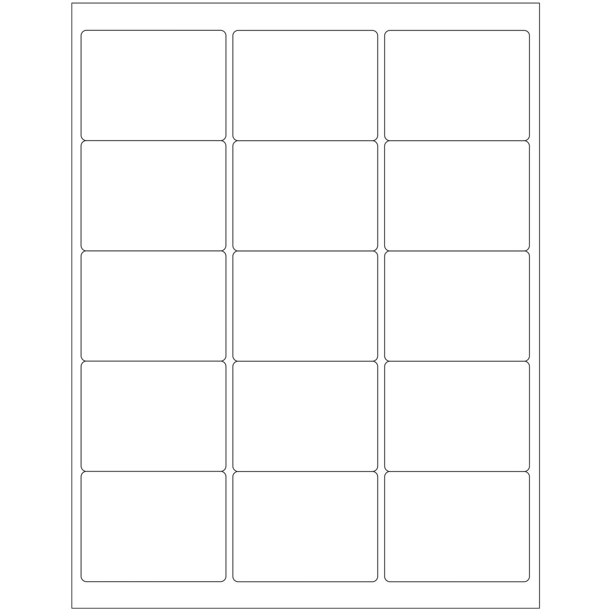 2 5/8 x 2" White Rectangle Laser Labels