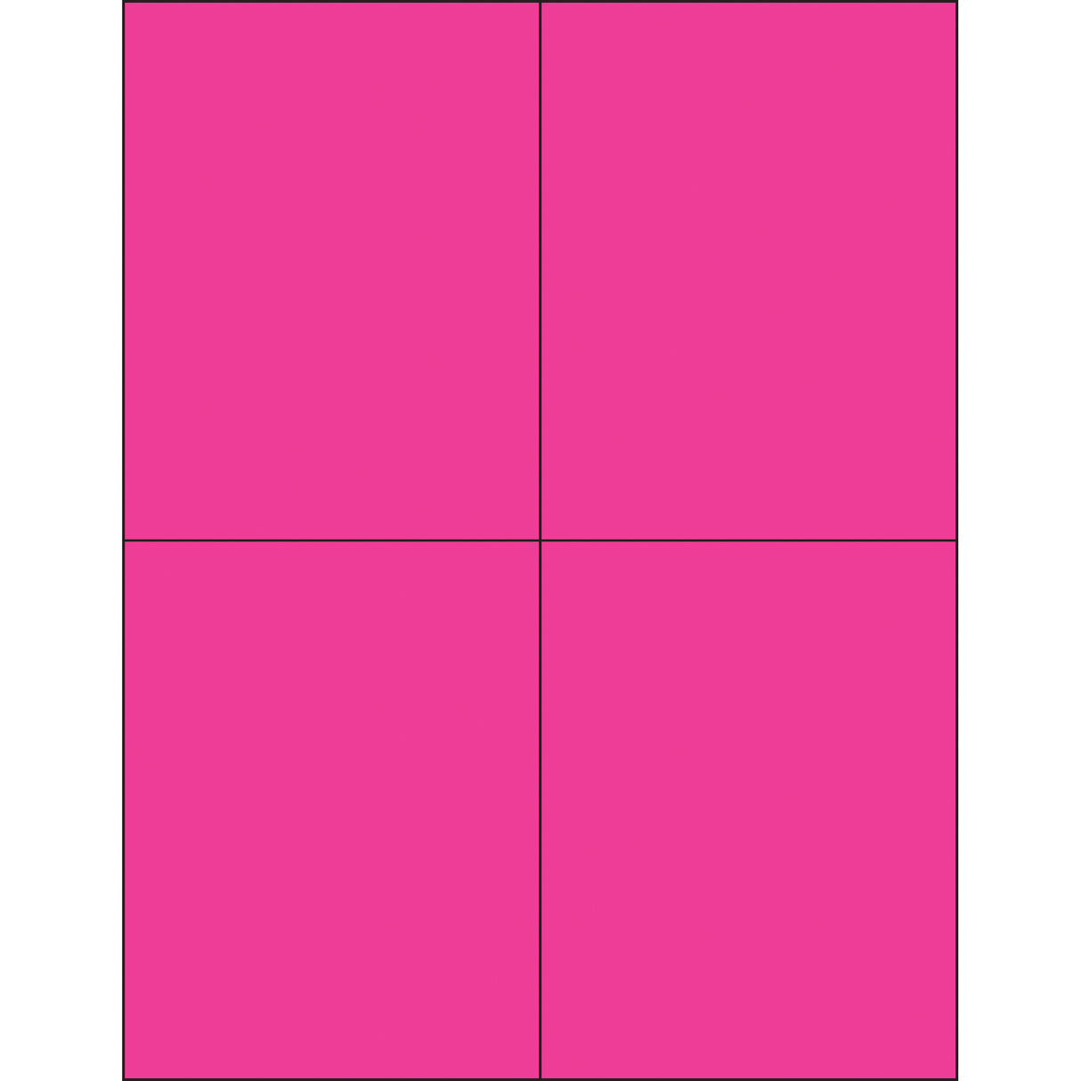 4 1/4 x 5 1/2" Fluorescent Pink Rectangle Laser Labels