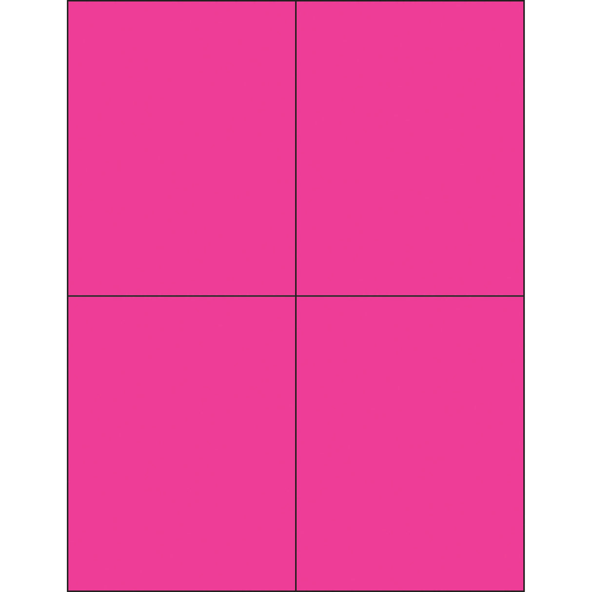 4 1/4 x 5 1/2" Fluorescent Pink Rectangle Laser Labels