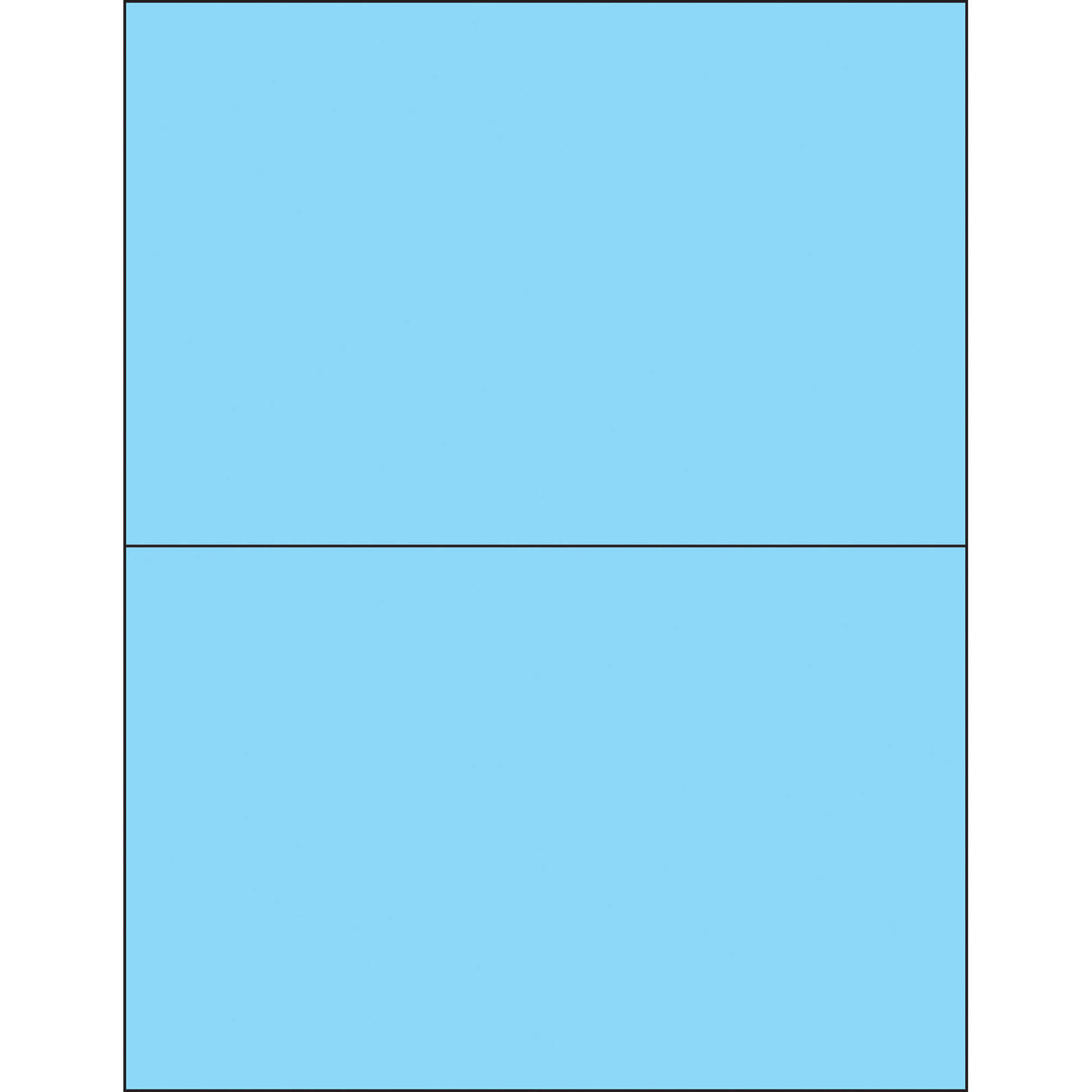 8 1/2 x 5 1/2" Fluorescent Pastel Blue Rectangle Laser Labels