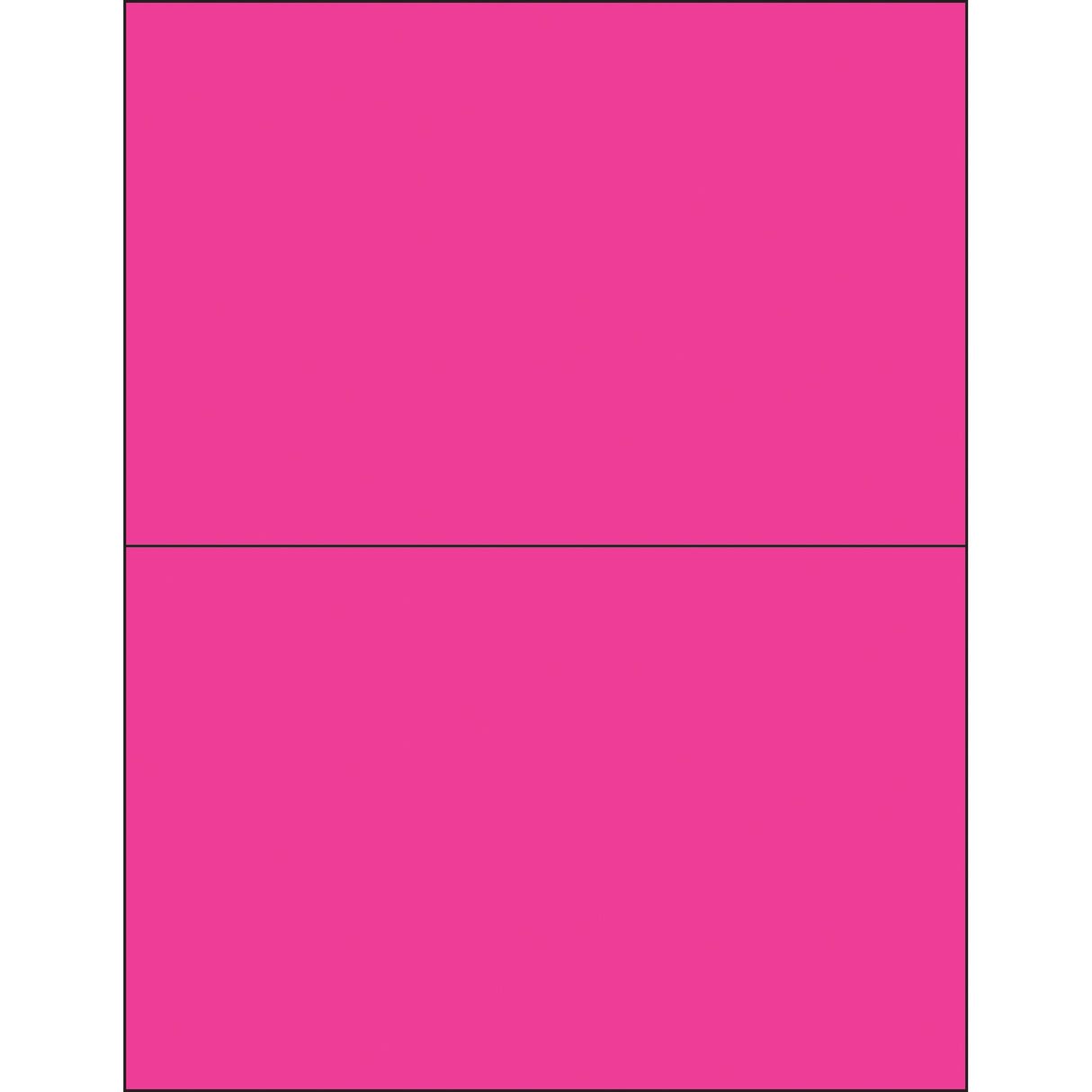 8 1/2 x 5 1/2" Fluorescent Pink Rectangle Laser Labels