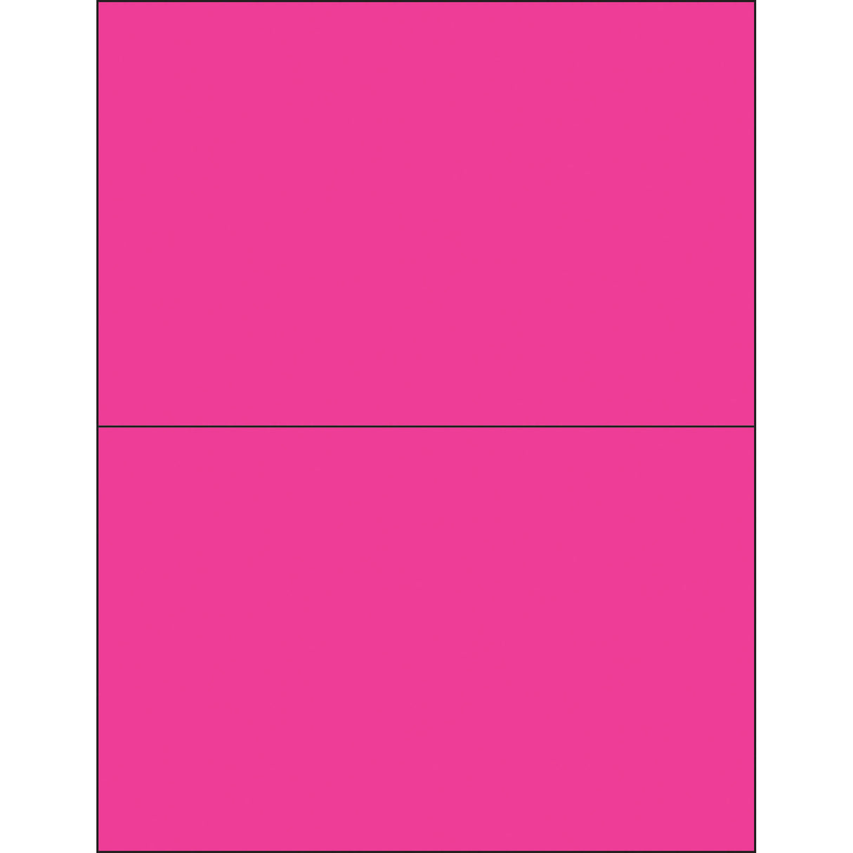8 1/2 x 5 1/2" Fluorescent Pink Rectangle Laser Labels